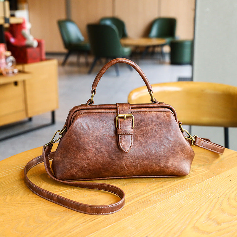 Women's Underarm Simple Fashion Soft Leather Clip Women's Shoulder Bag