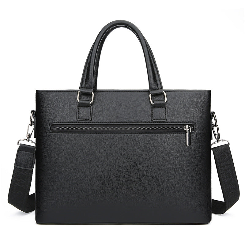 Men's Large Capacity Leather Business Commuter Computer Men's Tote