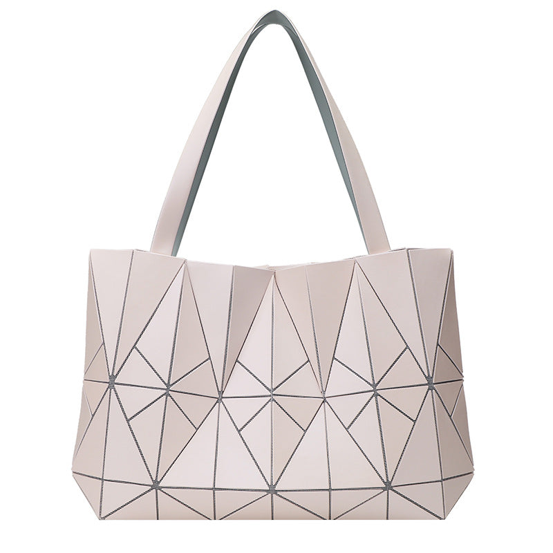 Women's Fashion Rhombus Simple Lotus Leaf Women's Shoulder Bag