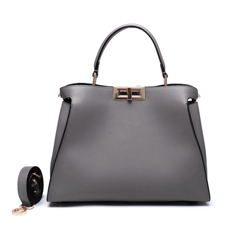 Women's Lady Like Woman Genuine Leather Professional Style Temperament Rotating Large Women's Handbag
