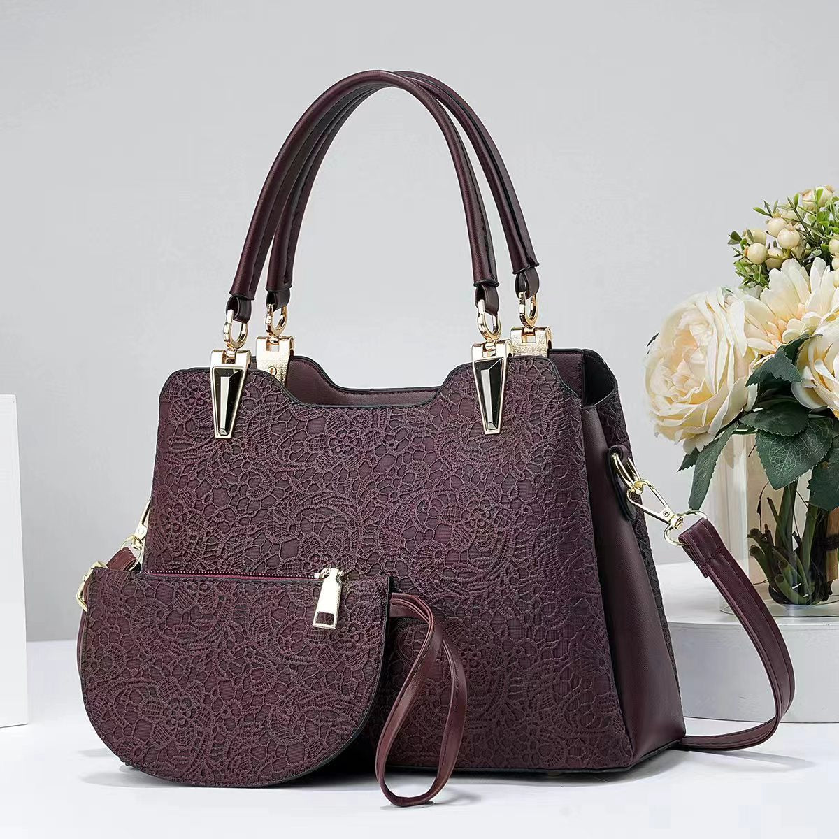 Women's Capacity Elegant Two-piece Set Portable Fashion Bags