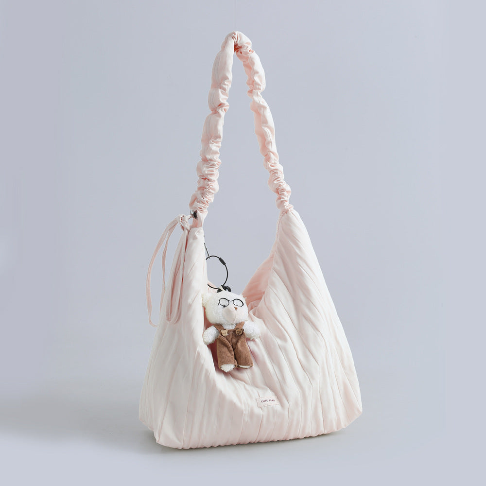 Women's Capacity Canvas Class Commuter Cloud Tide Shoulder Bags