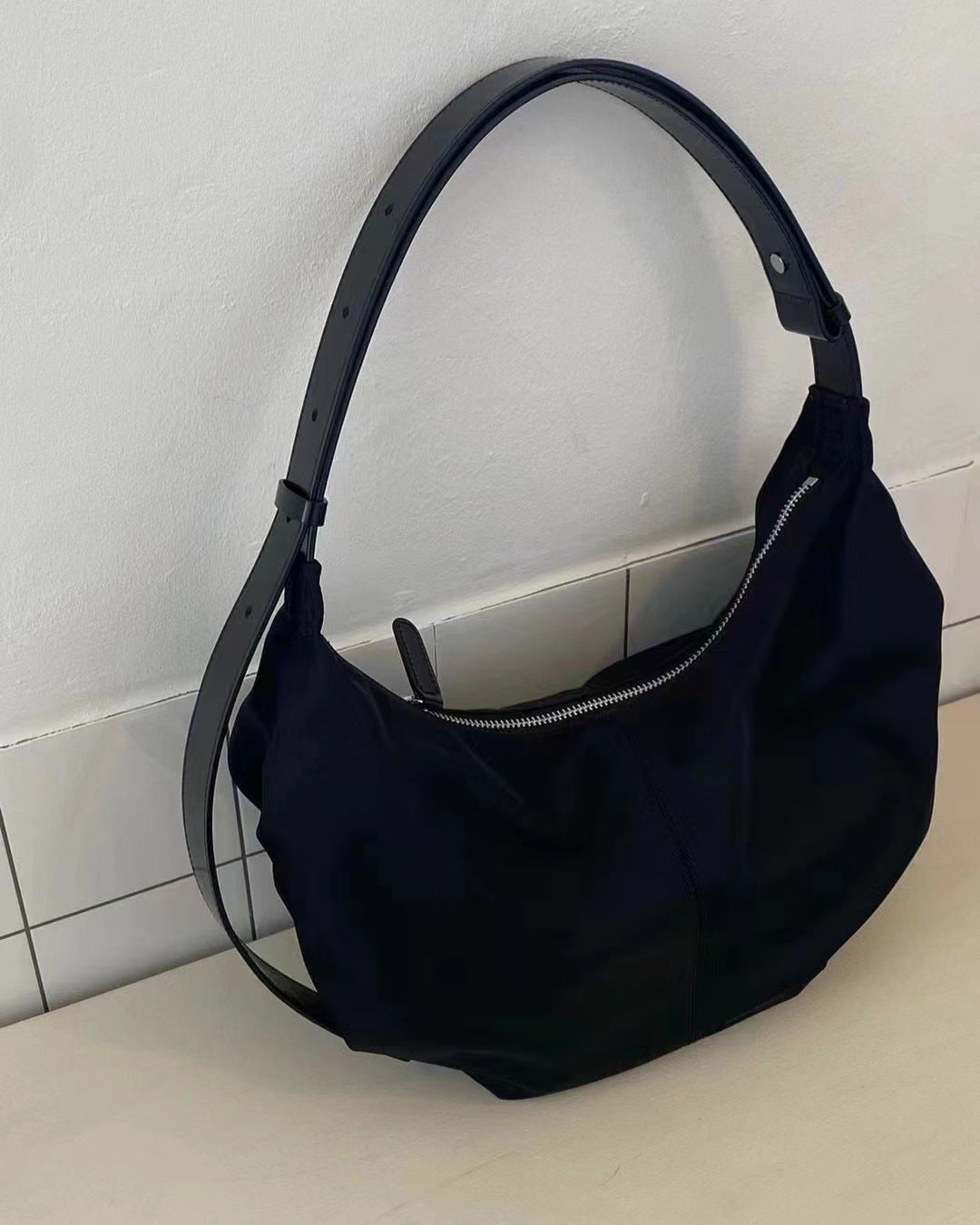 Design Dumpling Genuine Leather Underarm Suede Women's Messenger Bag