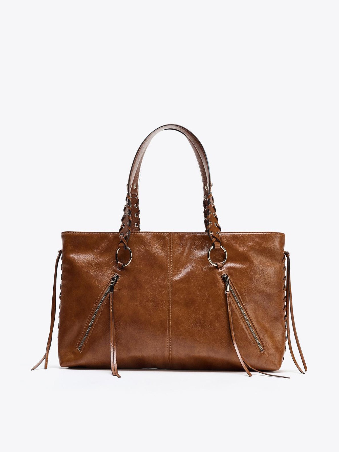 Women's Retro Large Capacity Rivet Rope Women's Handbag