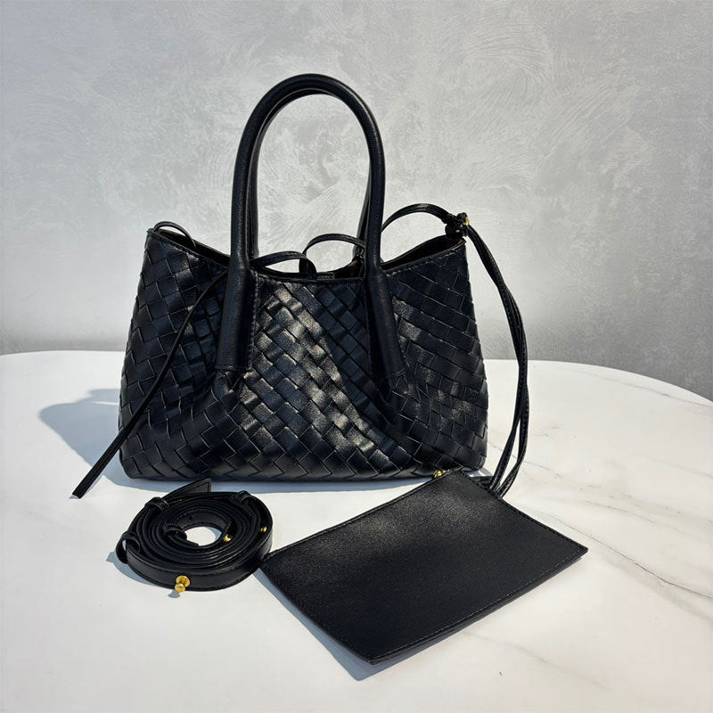 Women's Hand-woven Genuine Leather French Portable High-grade Bags