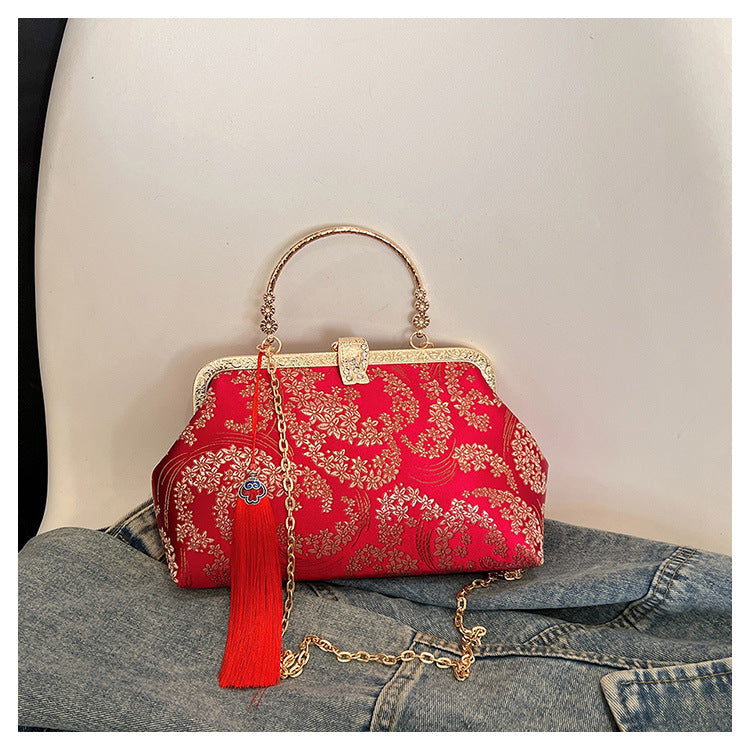Women's Style Dinner Elegant Chinese Silk Embroidery Clutch Handbags