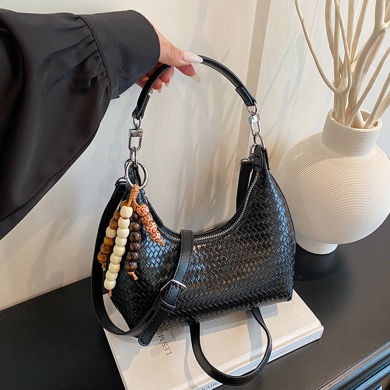 Women's Underarm Western Style Woven Fashion Light Small Square Bags