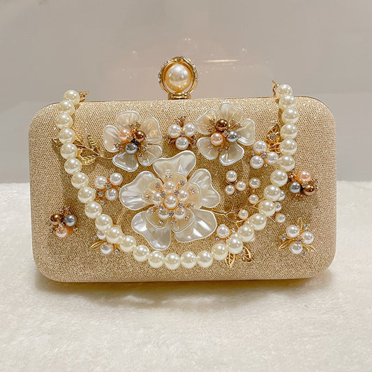 Durable Women's Pearl Cheongsam Portable Banquet Bags