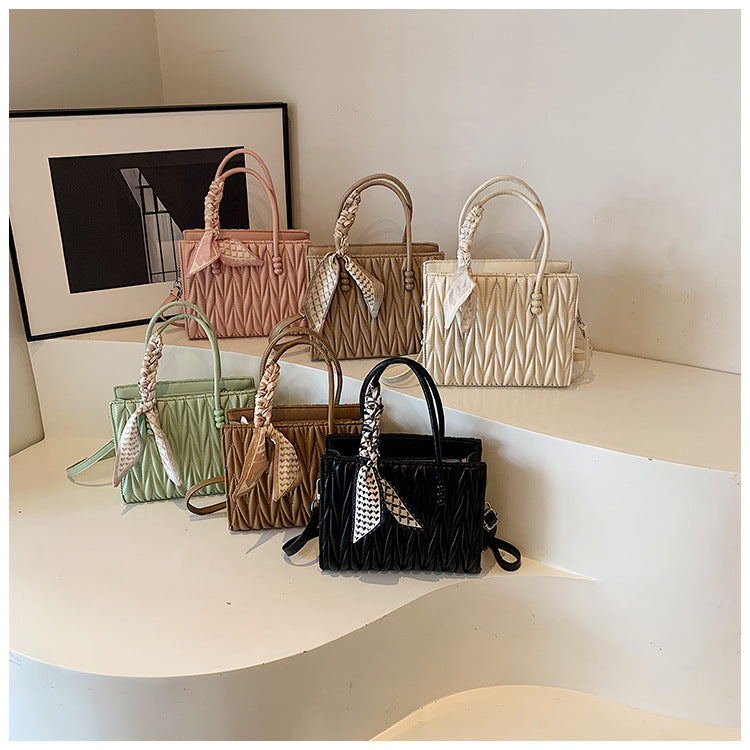 Women's Fashion Pleated Commuting Elegant Easy Matching Women's Shoulder Bag
