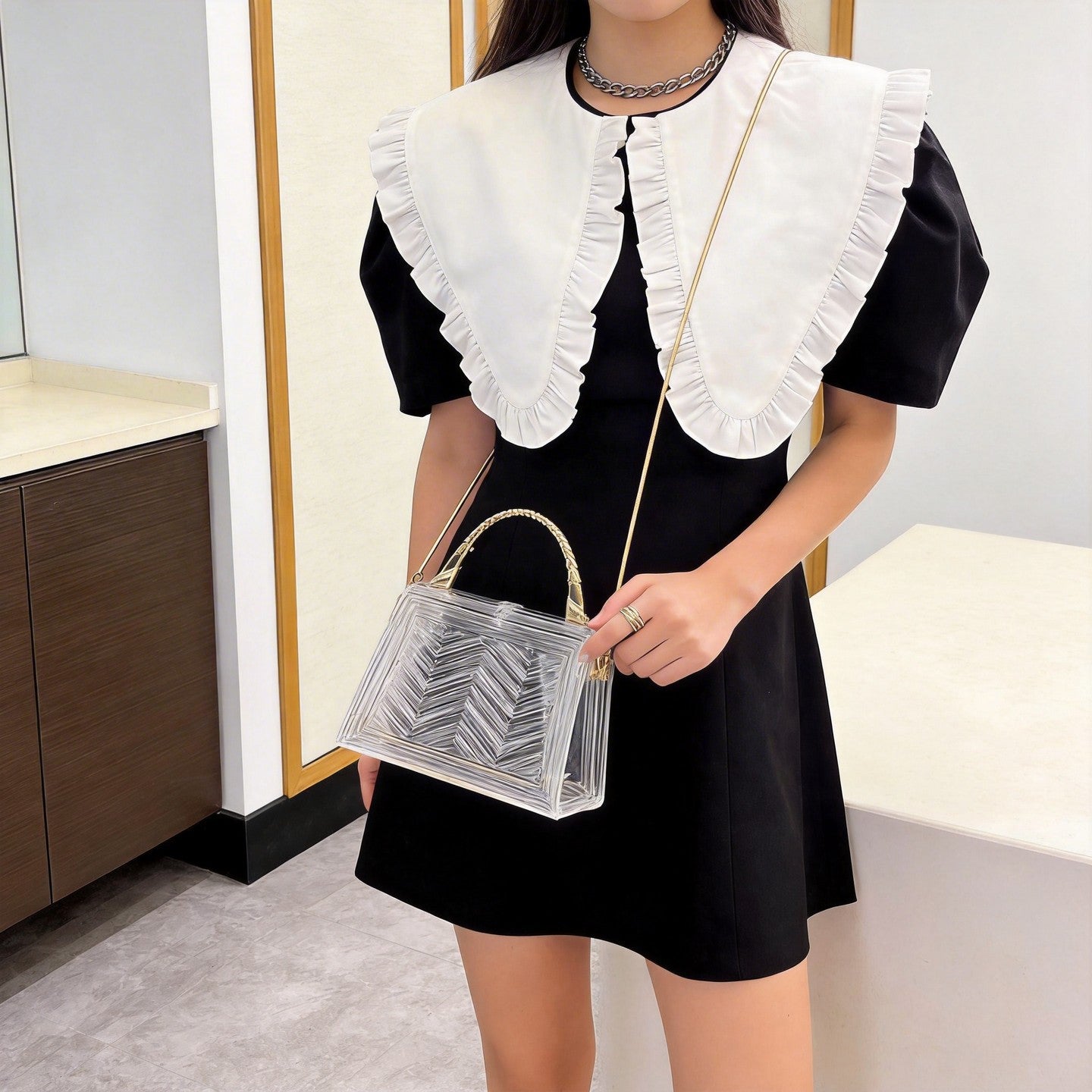 Stylish Chain Box Sense Diamond Quilted Handbags