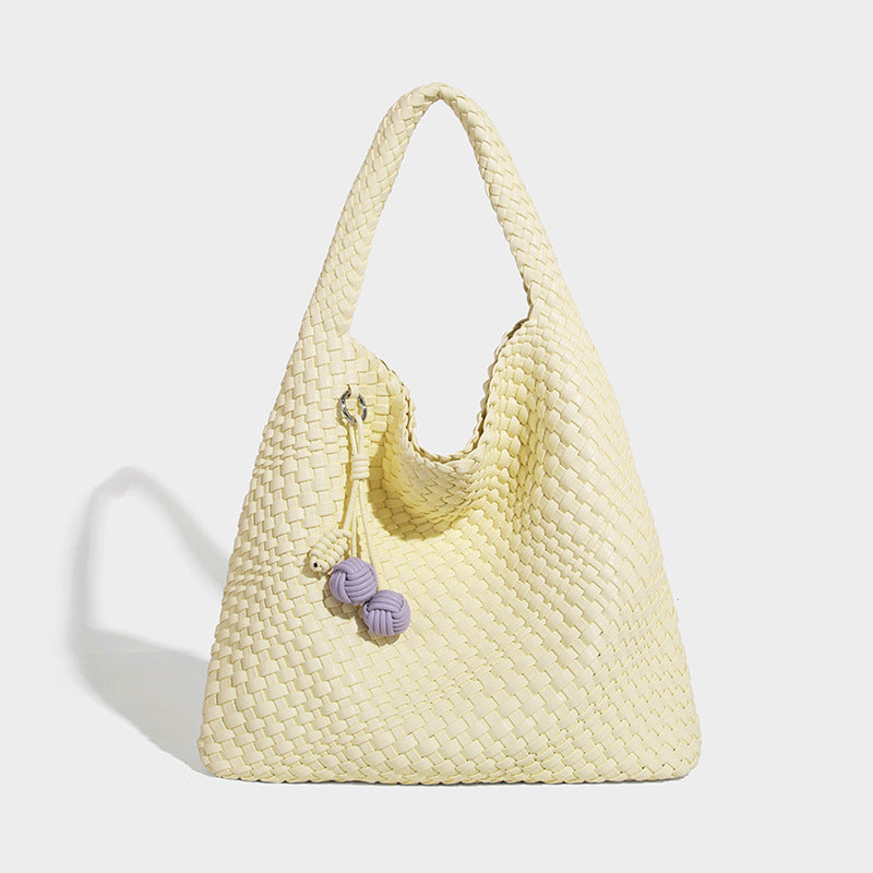 Women's Commuter Large Capacity Fashion Combination Handmade Woven Women's Shoulder Bag