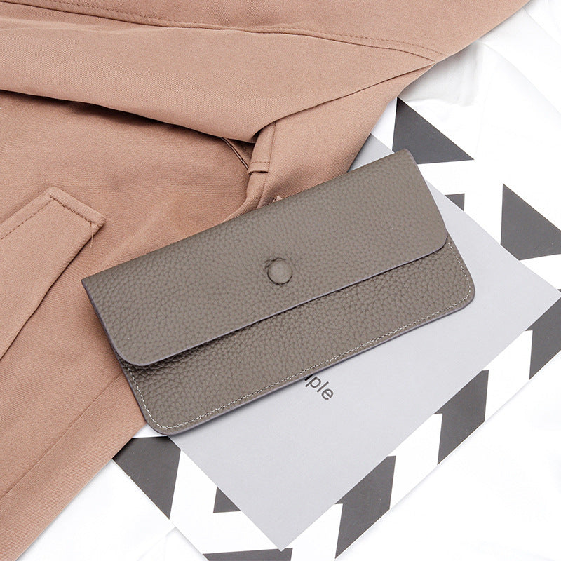 Women's Envelope Long Cowhide Clutch Leather Bags