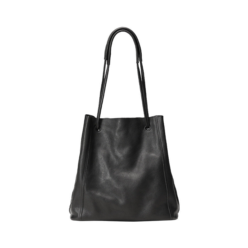 Commuter Large Capacity Genuine Leather Vegetable Women's Shoulder Bag