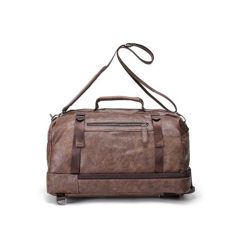 Men's Leather Computer Portable Multiple Back Methods Leisure Backpack