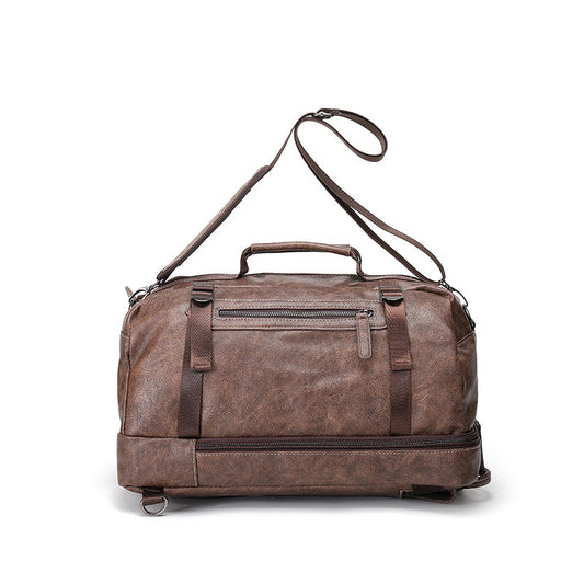 Men's Leather Computer Portable Multiple Back Methods Leisure Backpack
