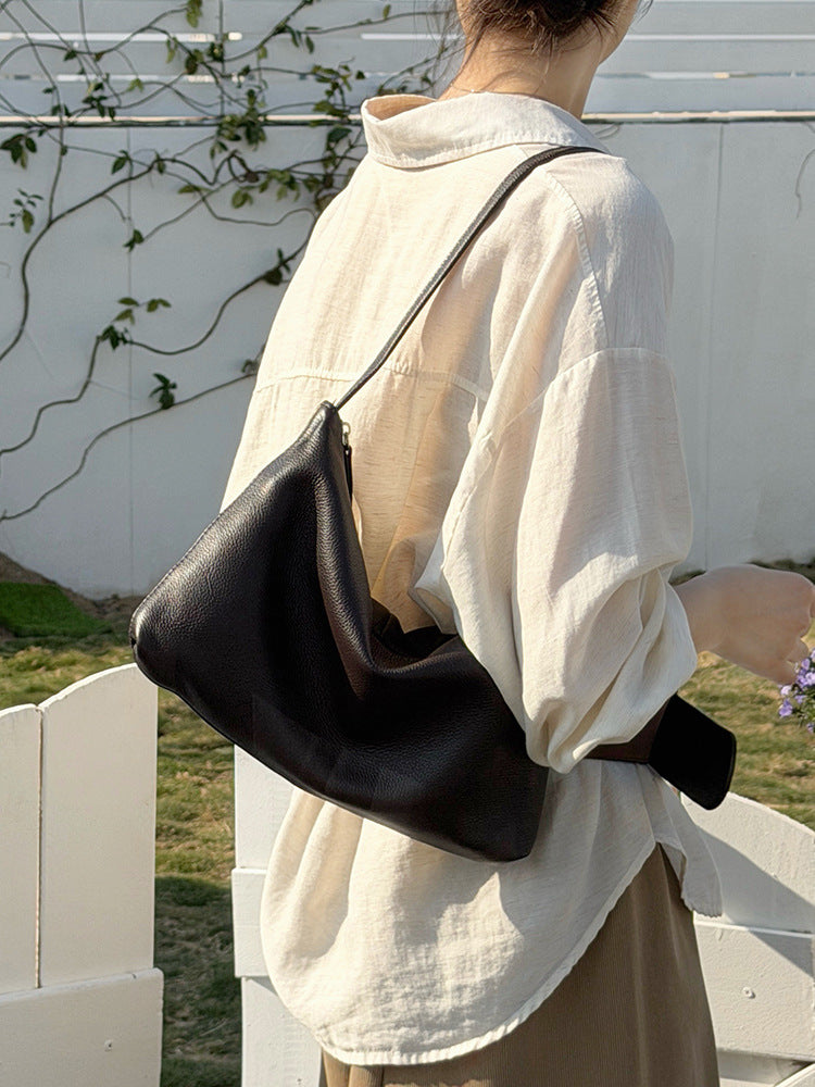 Women's Top Layer Soft Cowhide Loose Feeling Leisure Commute Tote Bags
