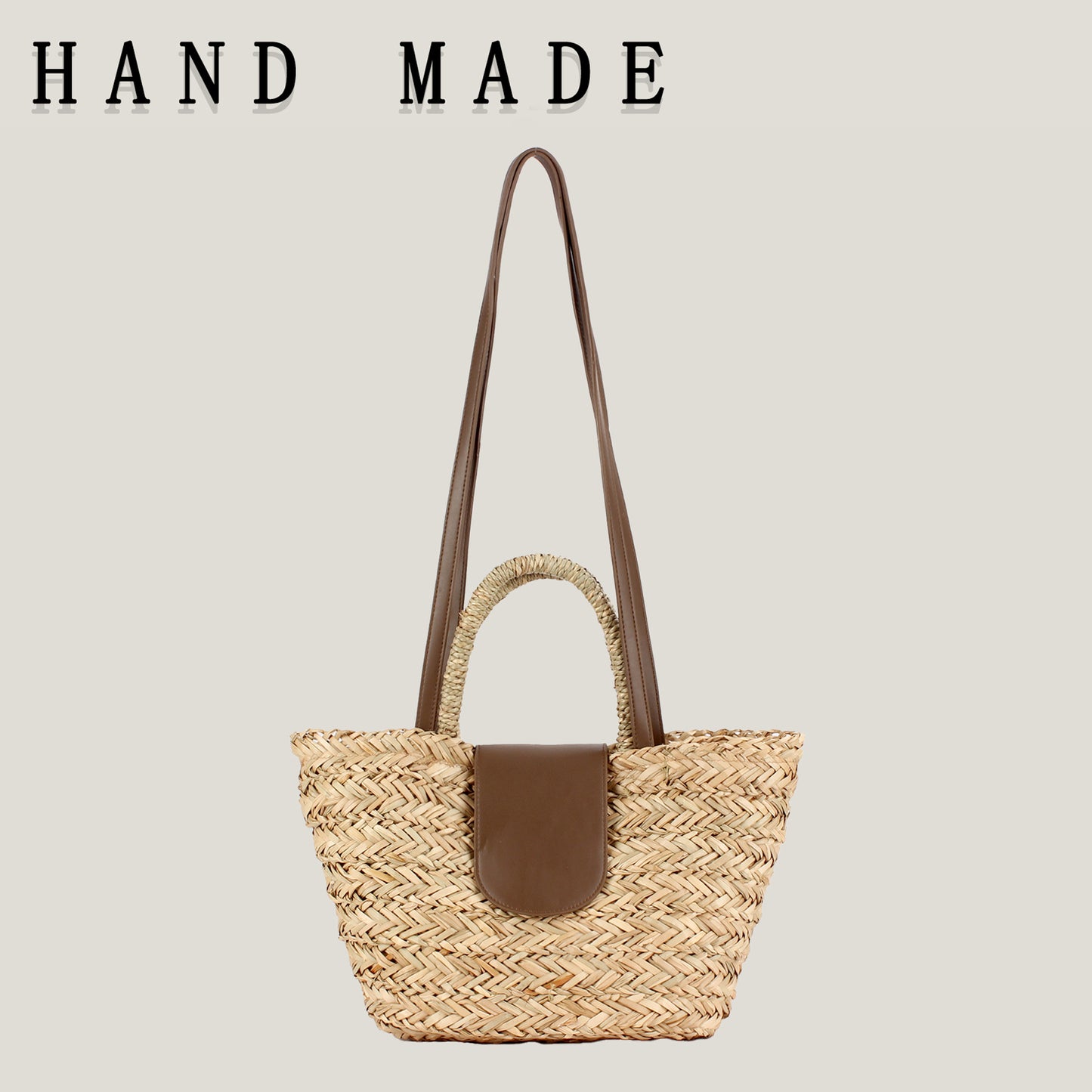 Women's Stitching Hand-woven Daily Leisure Seaside Vacation Women's Shoulder Bag