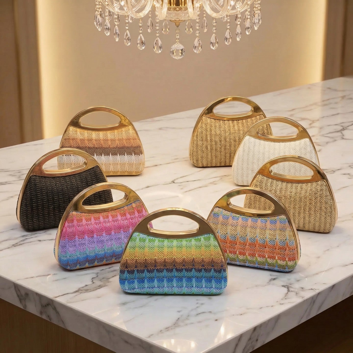 Women's Woven Shell Fresh Literature Art Versatile Chain Bags