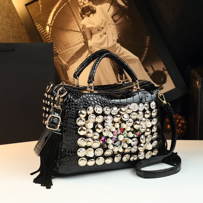 Women's Dinner Gorgeous Diamond Decorations Light Luxury Temperament Large Women's Handbag