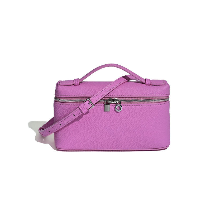 Women's Lunch Box Genuine Leather Portable Pouch Light Women's Shoulder Bag