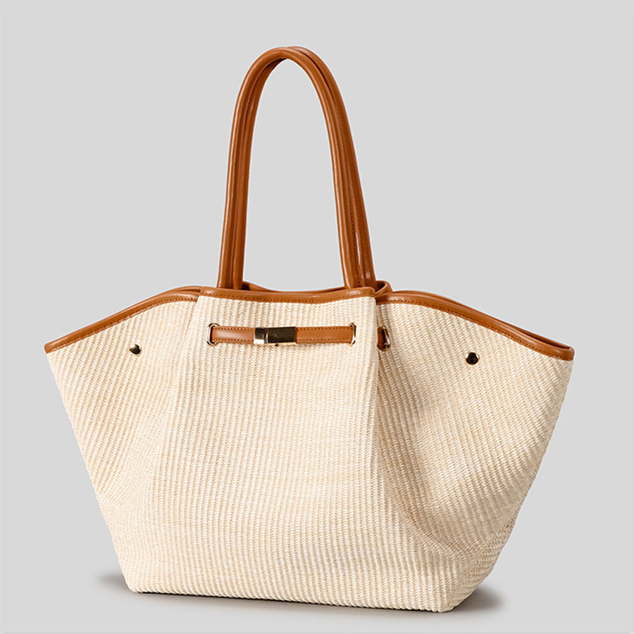 Women's Large Capacity Straw Woven Wings Style Vegetable Basket Handbags