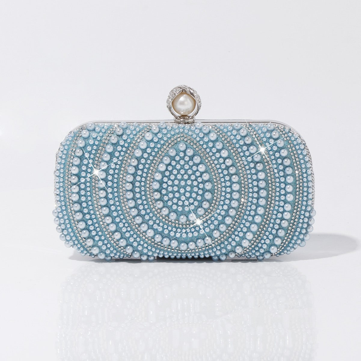 Vintage Water Drop Pearl Clutch Party Dinner Bag