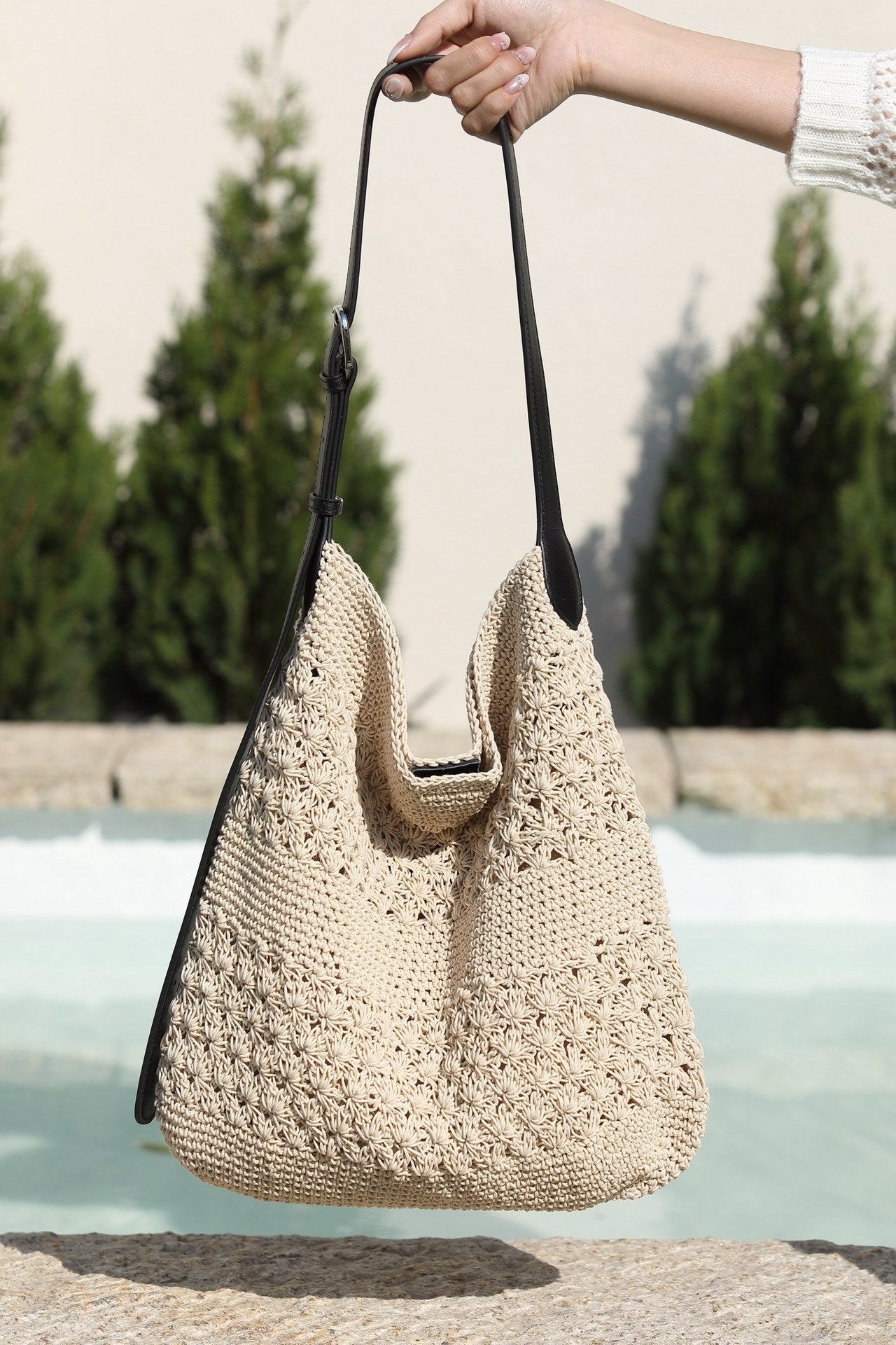Women's Large Capacity Knitted Summer Versatile Woven Bags