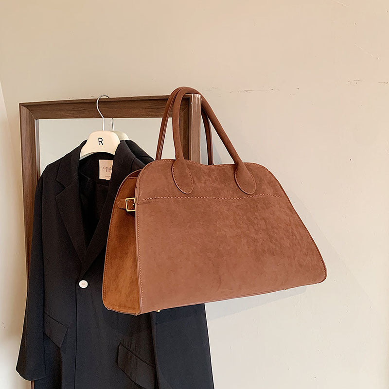 Women's Textured Large Capacity Summer Suede Frosted Tote Bag