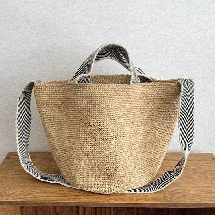 Women's Straw Knitted Vacation Beach Fashion Large Women's Handbag