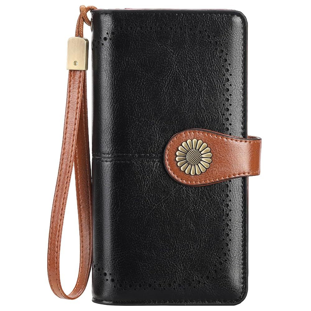 Women's Long Zipper Pu Leather Lady's Handbags