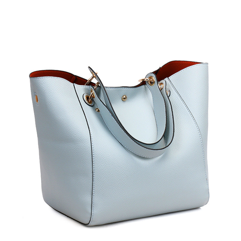 Women's Capacity Fashion Hand Simple Commute Solid Color Women's Shoulder Bag