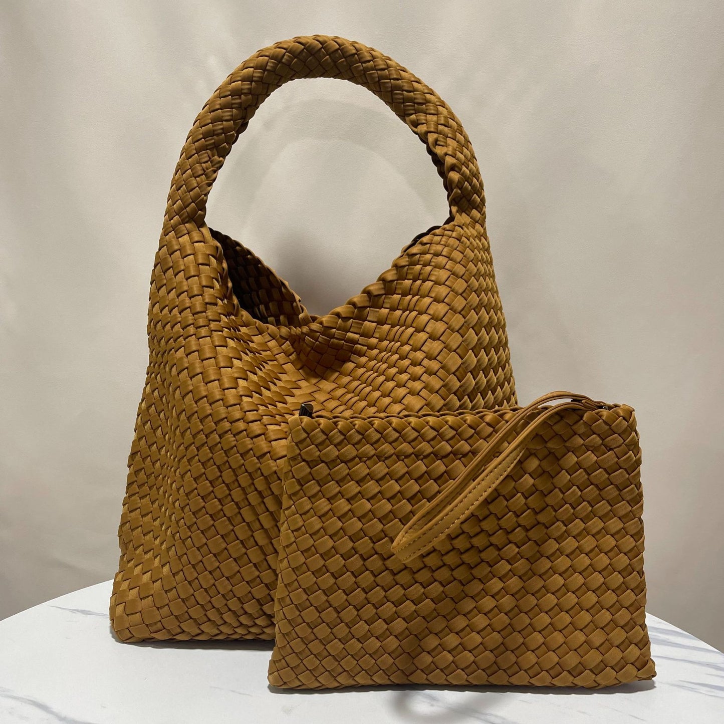 Women's High-grade Handmade Nylon Woven Neoprene Large Capacity Bags