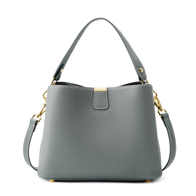 First Layer Cowhide Trendy Simple Genuine Women's Handbag
