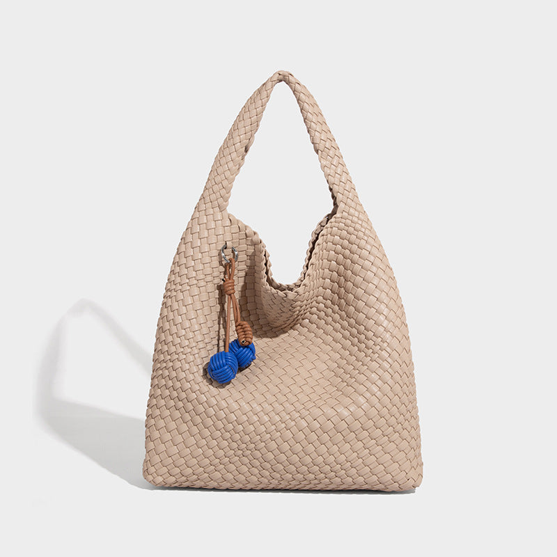 Women's Commuter Large Capacity Fashion Combination Handmade Woven Women's Shoulder Bag
