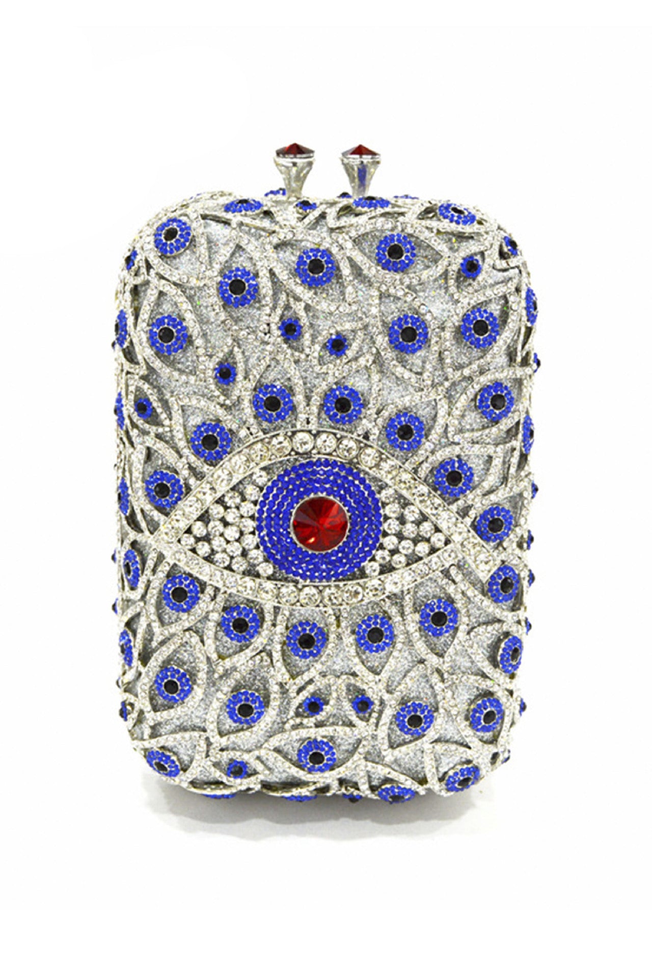 Women's Eye Diamond Banquet Dress Steamed Crystal Bun Hollow Metal Bags