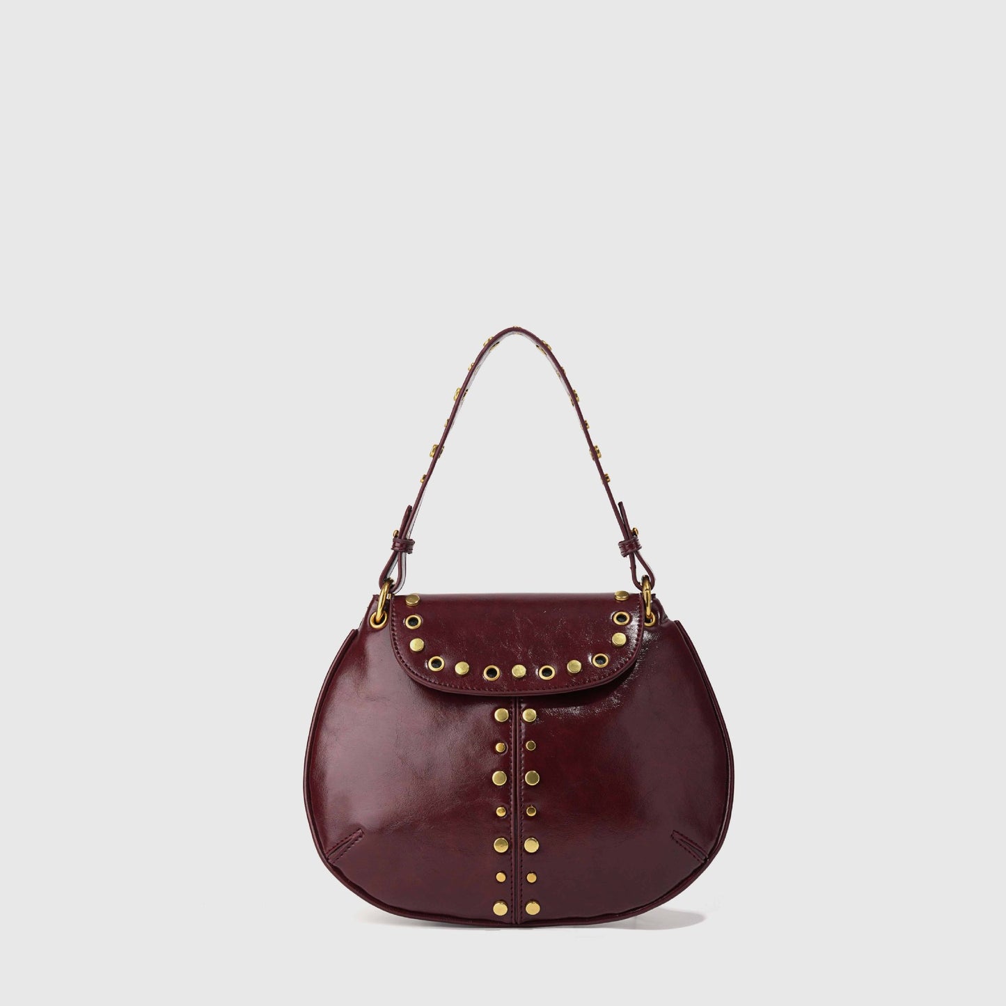 Women's Punk Rivet High-grade Underarm Metal Saddle Women's Handbag