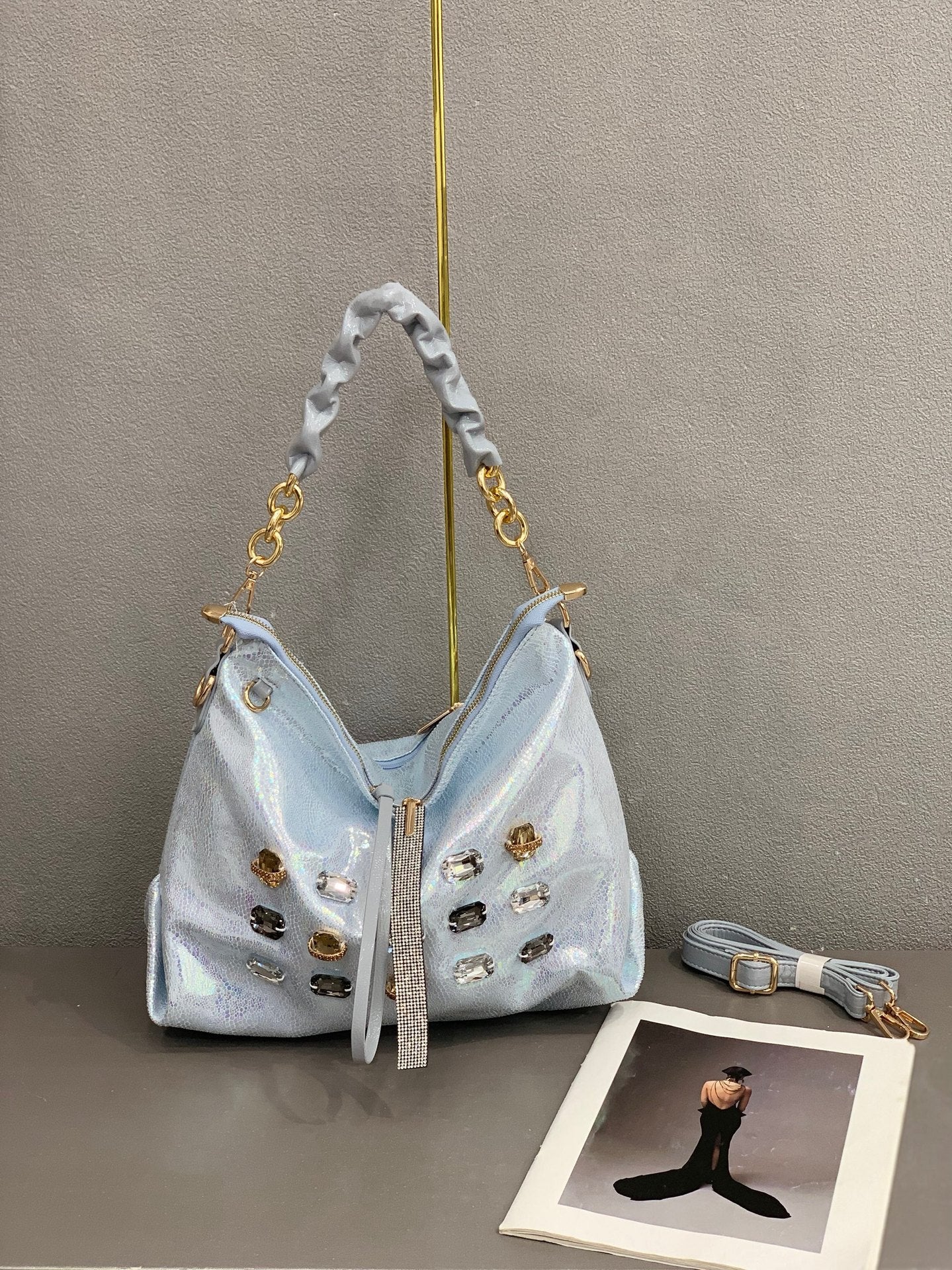Women's Fashion Rhinestone Sequins Large Capacity Fashionable Bags