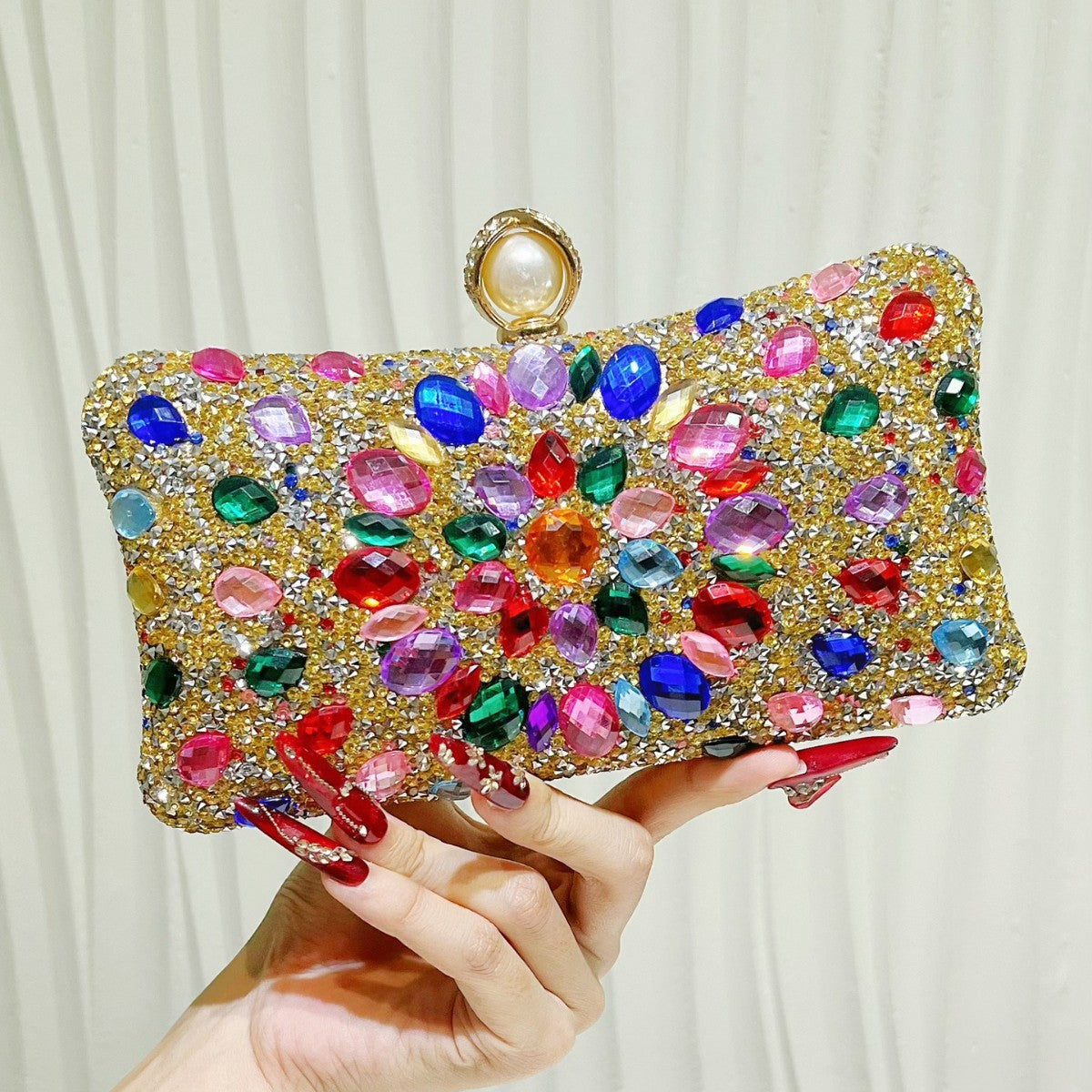 Women's High-grade Diamond Fashion Banquet All Match Dinner Bag