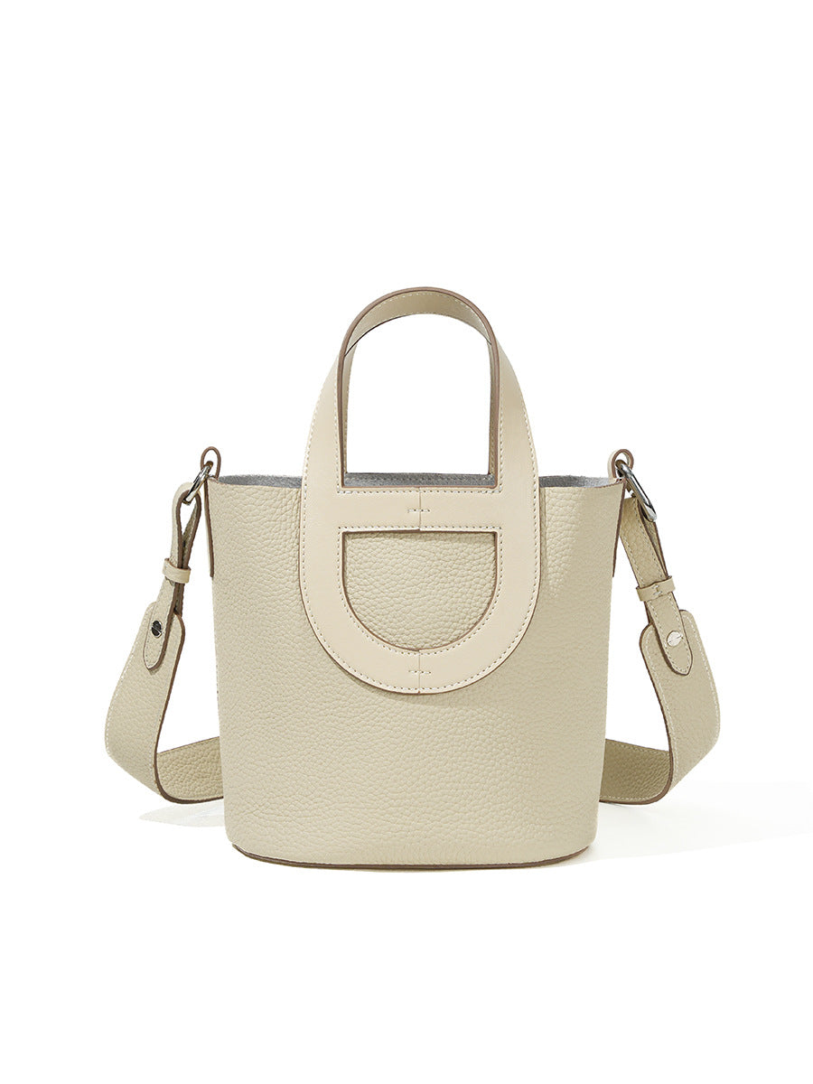 Women's Layer Cowhide Genuine Leather Versatile Niche High Women's Handbag