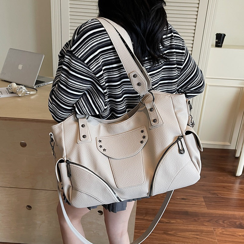 Women's Commuter Large Capacity Fashion Portable Motorcycle Women's Messenger Bag