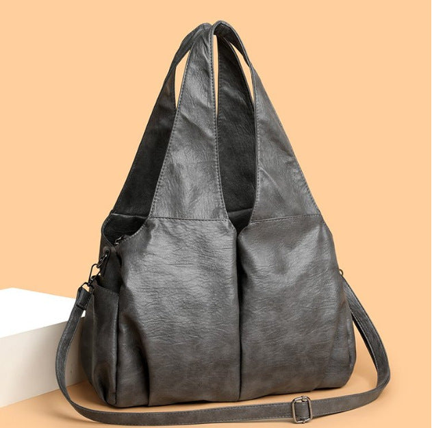 Women's Large Capacity Soft Surface Retro Tote Bag