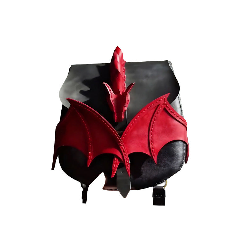 Color Shape Magic Dragon Design Wing Decoration Fantasy Style Women's Messenger Bag