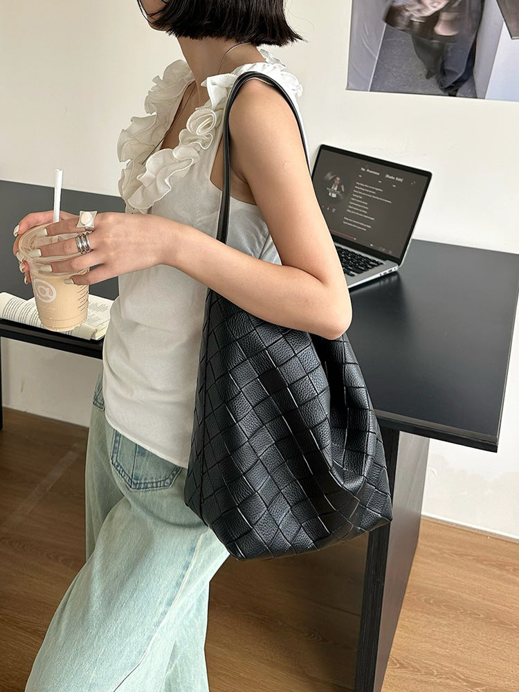 Women's Ge Niche Woven Pattern Simple Mother Bags