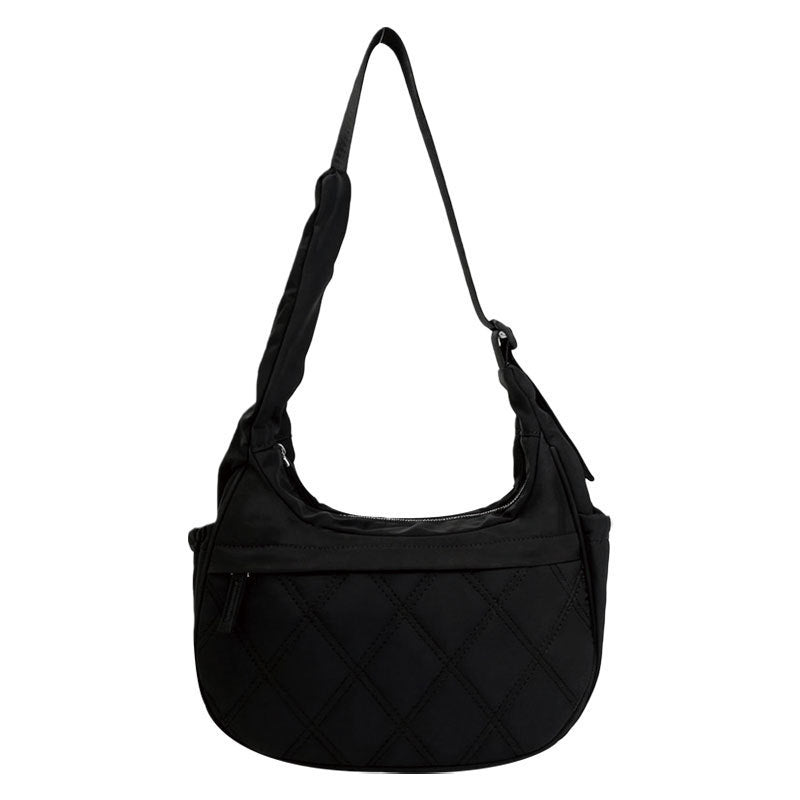 Women's Retro Rhombus Sewing Leisure Commute Niche Women's Shoulder Bag