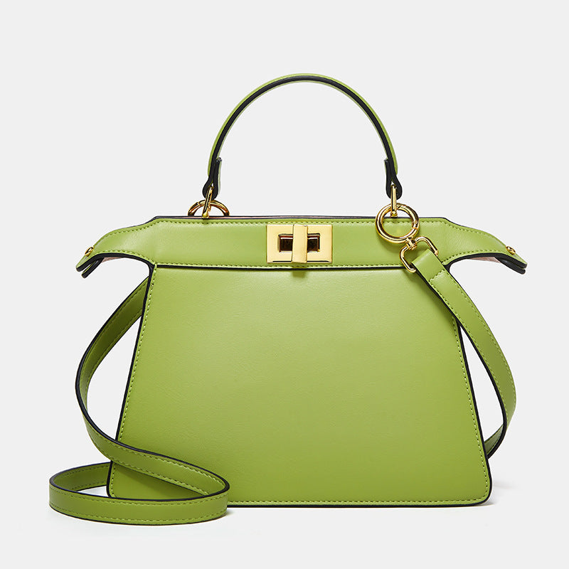 Women's Fashionable Simple Solid Color Kelly Elegant Lady Women's Handbag