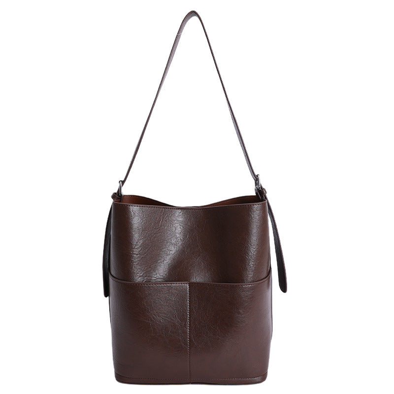 Retro Texture Outing Simple Large Capacity Women's Shoulder Bag