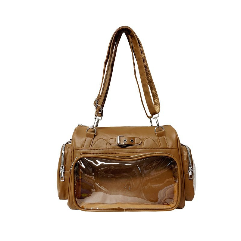 Women's Transparent Cartoon Shoulders One College Style Women's Shoulder Bag