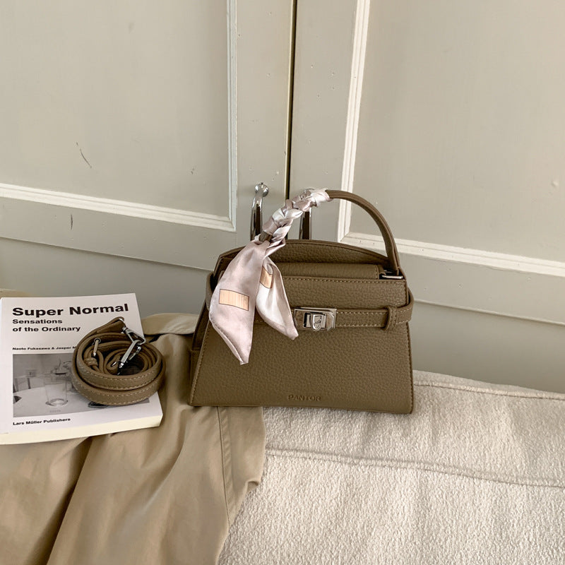 Women's Fashion Commute Texture Western Style Portable Women's Handbag