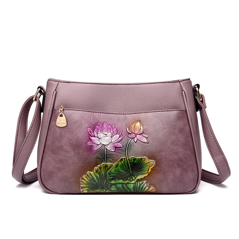Women's Trendy Ethnic Style Retro Embossing Carved Artistic Bags