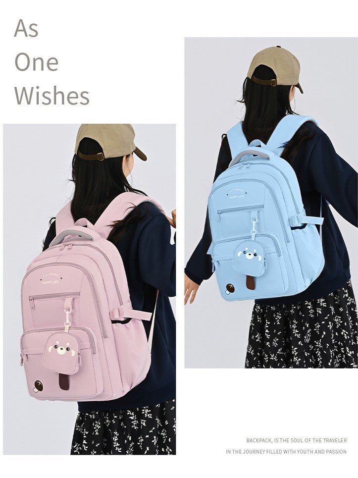 Solid Color Simple Fashion Cute Puppy Lightweight For Going Out Backpacks